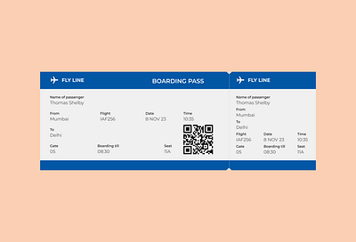 DailyUI 024 - Boarding Pass 100daysofui boarding pass dailyui dailyui challenge design figma flight ui