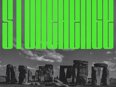 STONEHENGE bold design designbysamuel font graphic design green history impact photography post socialmedia stonehenge