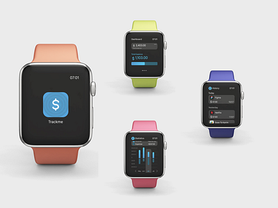 Apple Watch UI Design. app branding concept design illustration minimal product design ui ux website