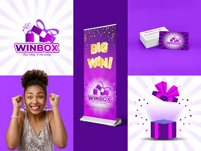 Winbox lottery logo design branding, Win logo, Giftbox logo brand identity design gift logo giftbox logo giftlogo giftlogobranding logo design lottery lotterylogo win logo winbox winbox logo winbox logo branding winboxbranding winboxlogo winboxlogobranding winlogo
