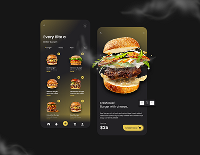 Food App - UI/UX Design app app design design food app mobile app uiux