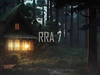A traditional house, abandoned, cabin or hut in the woods scary