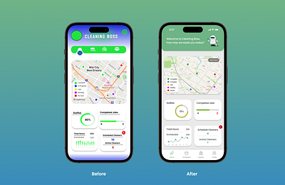Cleaning Boss App UI Redesign cleaningapp redesign ui uidesign uiux uxdesign