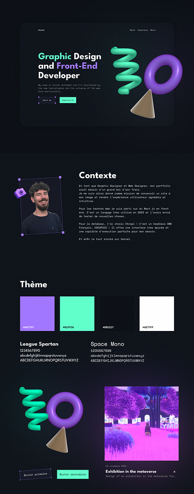 Branding UI WebDesign - Portfolio 2023 branding design figma nextjs strapi ui ux webdesign