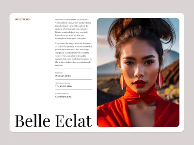 Perfume Website Inner Section design elegant herosection landing page perfume red ui ui design ux web design women