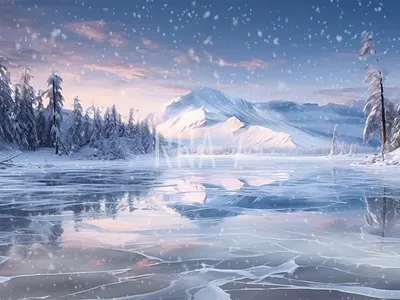 Cracks on the surface of the blue ice. scenery