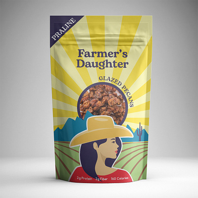 Farmer's Daughter 3d 3d packaging branding design detailed graphic design illustration logo mockup motion graphics packaging packaging design playfull pouch ui