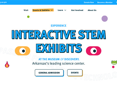 Museum of Discovery Website animation design figma footer illustration illustrations website website redesign