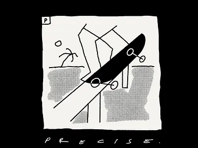 FS crooked grind black and white california character doodle editorial hand drawn handwritten illustration illustrator line art lo fi minimal negative space procreate scribble simple skate skateboarding type weird