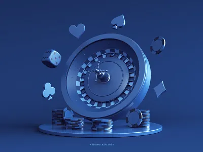 Website 3d visual 3d 3d art 3d modeling adobe blue casino cover design dice dribbble illustration photoshop poker render roullette visual vray web design webshocker website
