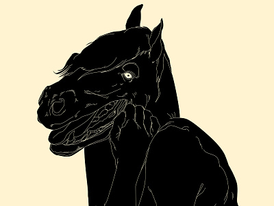 Cursed abstract animal animal illustration composition cursed design dog dog head figure figure illustration horror horror illustration horse horse head illustration laconic lines minimal poster scary