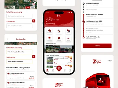 Redesign Public Transportation App - GOBIS Suroboyo Bus bus gobis graphic design mobile transportation public transportation app suroboyo bus ui ui design uiux ux ux design