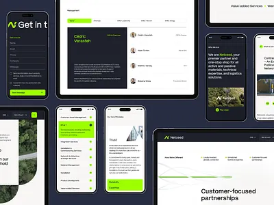 Netceed Website Design button green layout menu mobile modern responsive simple technology ui ui design uidesign user interface ux ux design uxui web web design website white