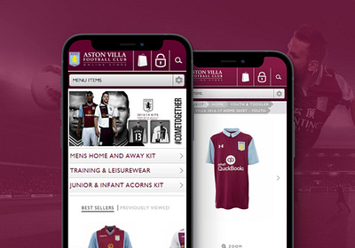 Aston Villa FC website design ui ux