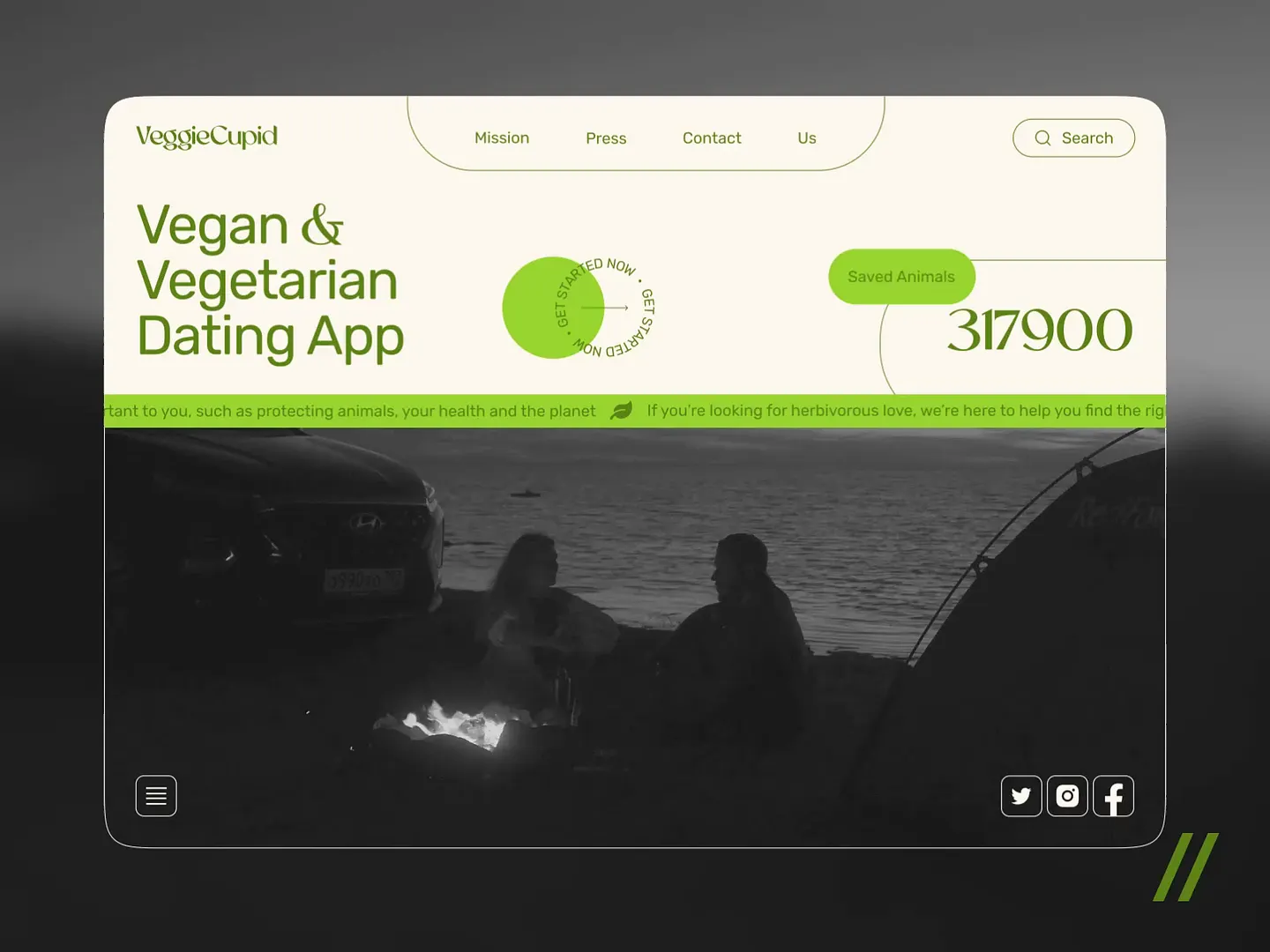 Eco-Friendly Dating Website for Vegans and Vegetarians