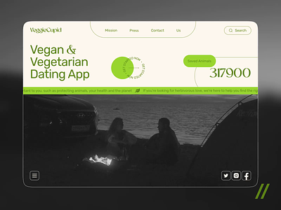 Vegan Dating Web Platform animation dashboard dating dating app design homepage landing landing page motion online platform product design ui ux vegan video web web interaction website