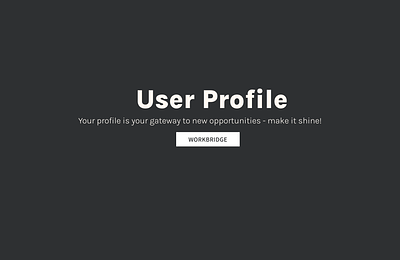 User Profile Page black jobseeker minimal monochromatic profile page ui user profile ux white work