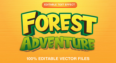 Forest Adventure 3d text style effect 3d text effect adventure editable text forest forest adventure mountain mountain text vector text vector text mockup