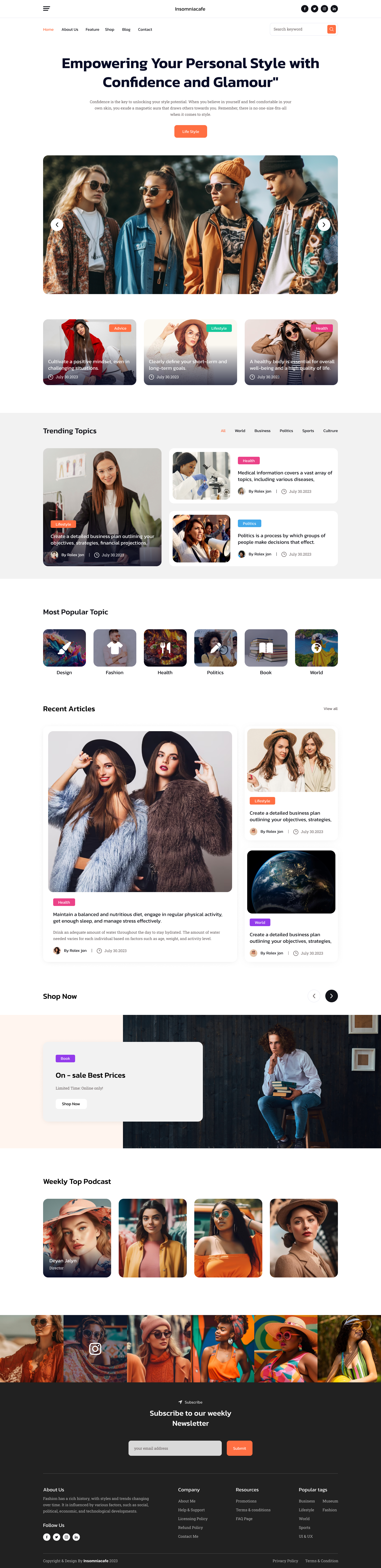 Blog Template 3d agency animation blog blog template branding graphic design logo motion graphics template ui