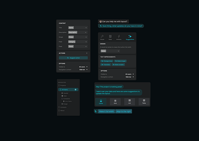 Modal for ai sugestion app design figma ui