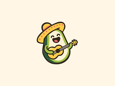 Musical Avocado Logo branding graphic design logo