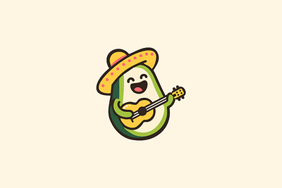 Musical Avocado Logo branding graphic design logo
