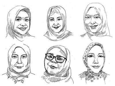 Women Face Manual Drawing animation graphic design illustration