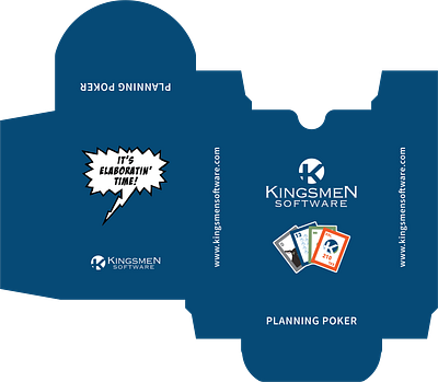 Kingsmen Software Planning Poker Cards and Tuck Box Design