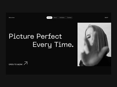 Portfolio for photographer design hero section landing landing page portfolio ui uiux ux web design
