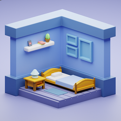 Lil' Isometric Room 3d graphic design