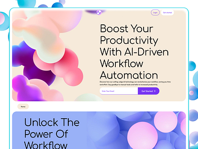 Bubble Flow, Ai automation landing page ai artificial intelligence automation branding design figma graphic design landing page ui vector workflow