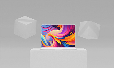 Laptop Screen Mockup 3d animation branding design graphic design illustration logo ui ux vector