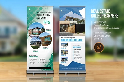 Real Estate Roll Up Template advertising banner banner template billboard business business roll up business rollup clean company roll up. corporate corporate signage display global illustrator template marketing modern open house rollup real estate roll up rollup banner signage banner