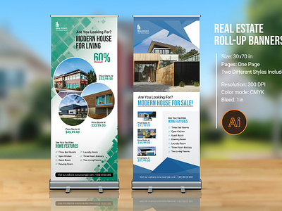Real Estate Roll Up Template advertising banner banner template billboard business business roll up business rollup clean company roll up. corporate corporate signage display global illustrator template marketing modern open house rollup real estate roll up rollup banner signage banner