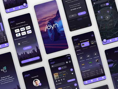 JOYN - The Future Of EVs app b2b b2c cars design digitaldesign electric graphic design inovation inspiration mobile product design ui ux