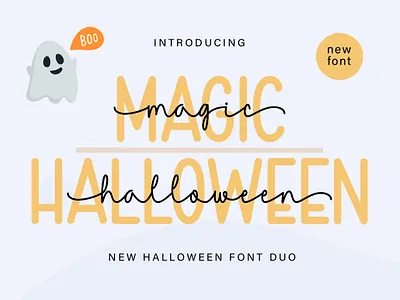 Magic Halloween Font Duo boo crafting font cristmash cute font font duo halloween handwritten monoline new font script winter
