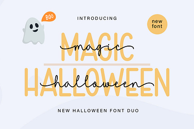 Magic Halloween Font Duo boo crafting font cristmash cute font font duo halloween handwritten monoline new font script winter