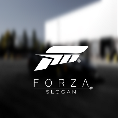 This is a Brand logo Forza. 3d animation graphic design logo ui
