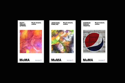 MoMA Subway Ad: Series ad advert art digital figma graphic design painting ui