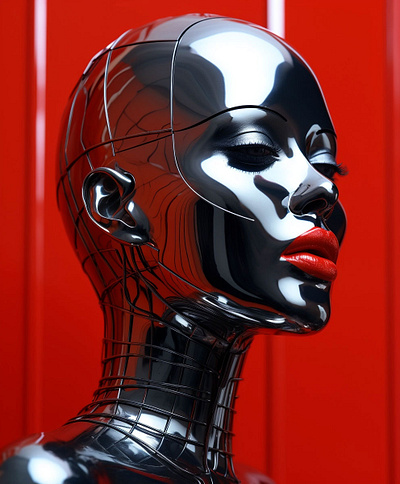 Chrome Mannequin ai artwork