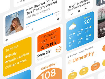 IOS Widget Design Exploration 🤩 indonesia designer ios mobile ui music taylor ui widget