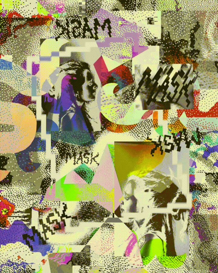 Mask 8bit abstract abstract art art artwork chromalab colorful distort distortion geometric gif glitch mystical newmedia pixel selfie