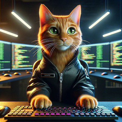 Cat Hacker ai artwork