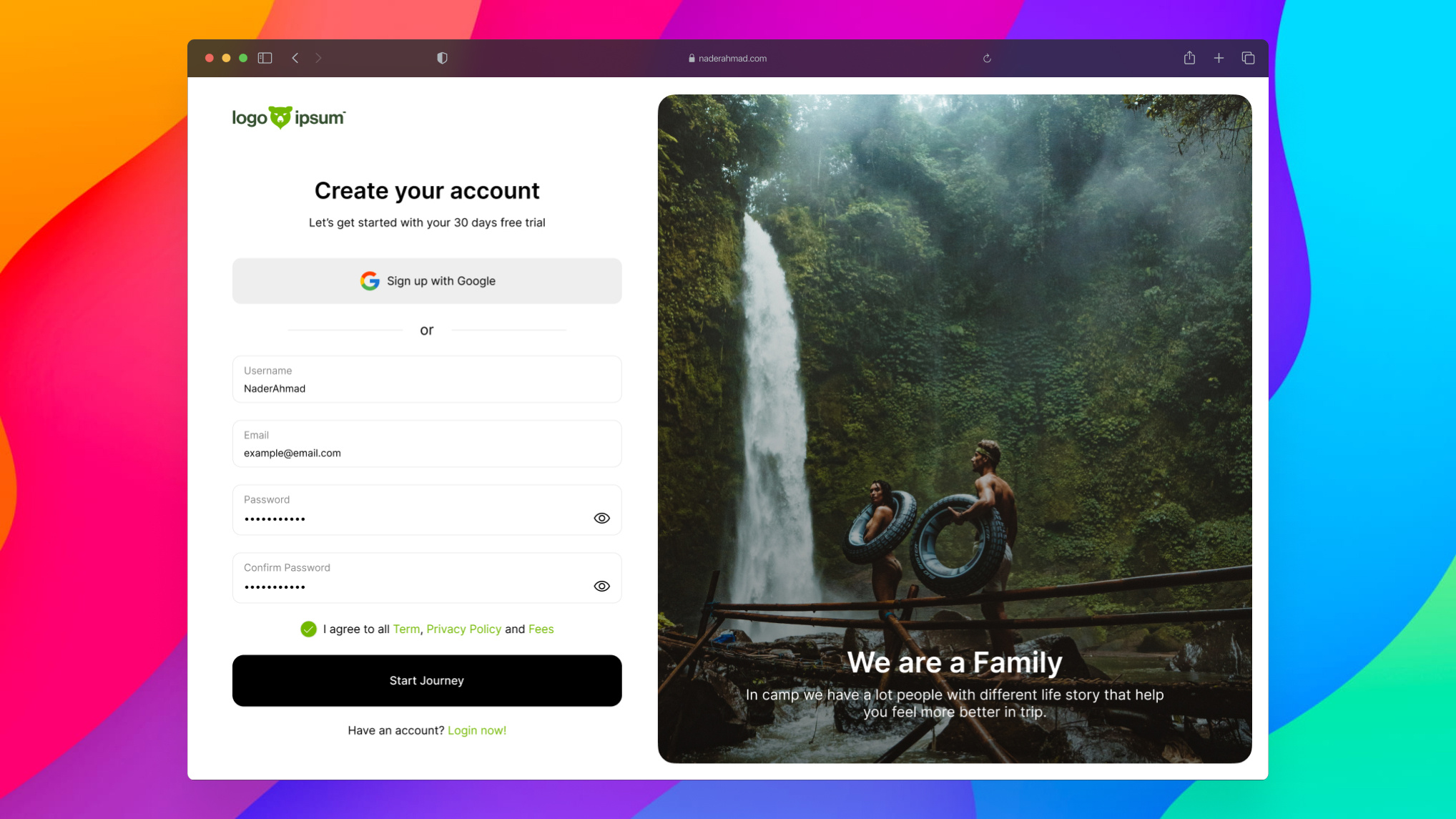 Day 1: Sign-up Form #DailyUI dailyui design figma form interface register responsive sign up ui web web app web design