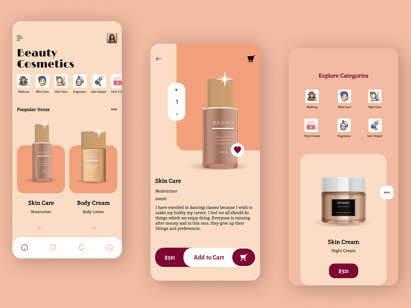 Beauty Cosmetics App Design By Pratik Parate On Dribbble