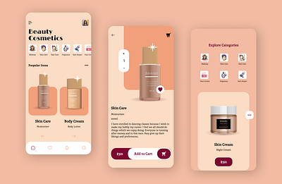 Beauty Cosmetics App Design