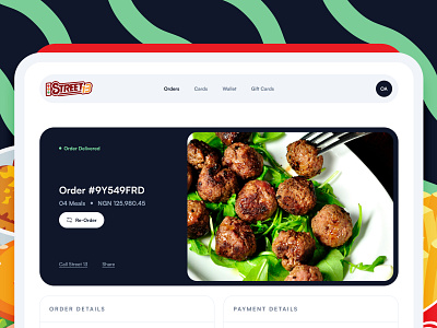Fusion Ordering Site cards food gift cards illustration interface ordering product restaurant ui ux vector wallet
