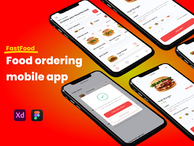 Food Ordering Mobile App Design adobe xd appdesign food order app graphic design interacton design ios minimal design mobile app ux design ux ui