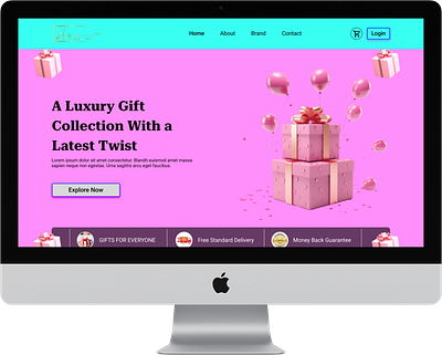 Luxury gift shop Landing page branding design graphic design landing page product design typography ui ux