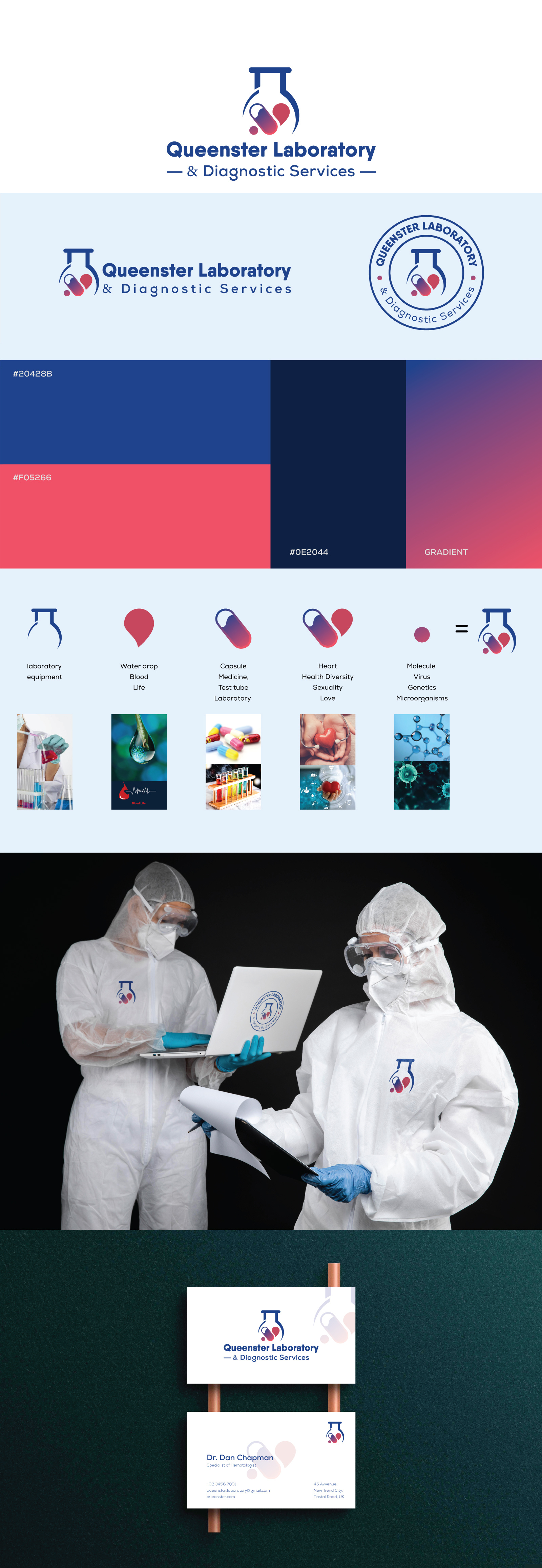 Laboratory Medical Logo brand identity branding branding design branding medical laboratory medical logo logo logo design logo folio medical box design medical logo medical logo design medical packaging design medicine logo